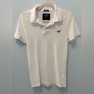 Hollister White Polo Shirt Classic Short Sleeve